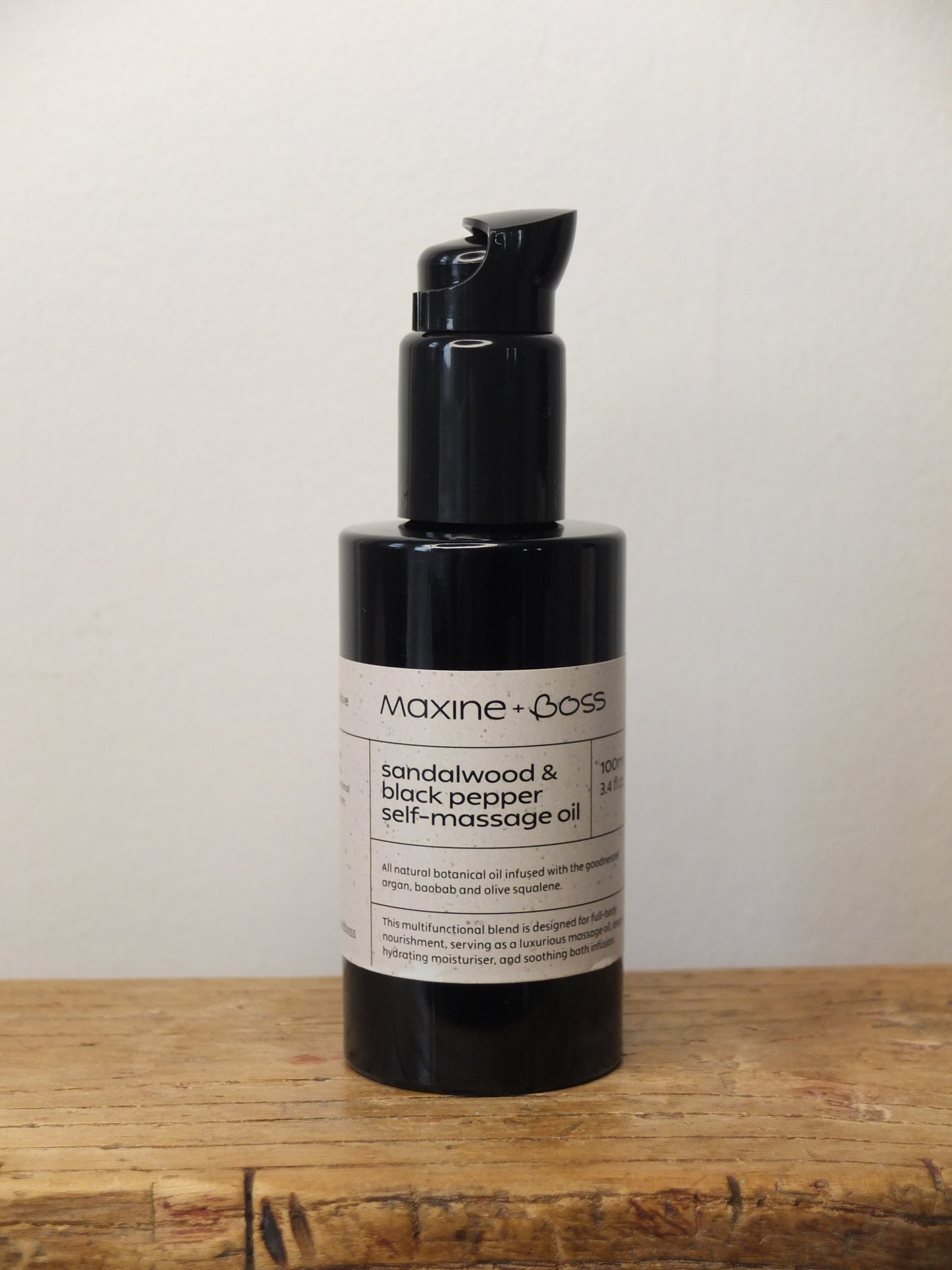 sandalwood + black pepper self-massage oil