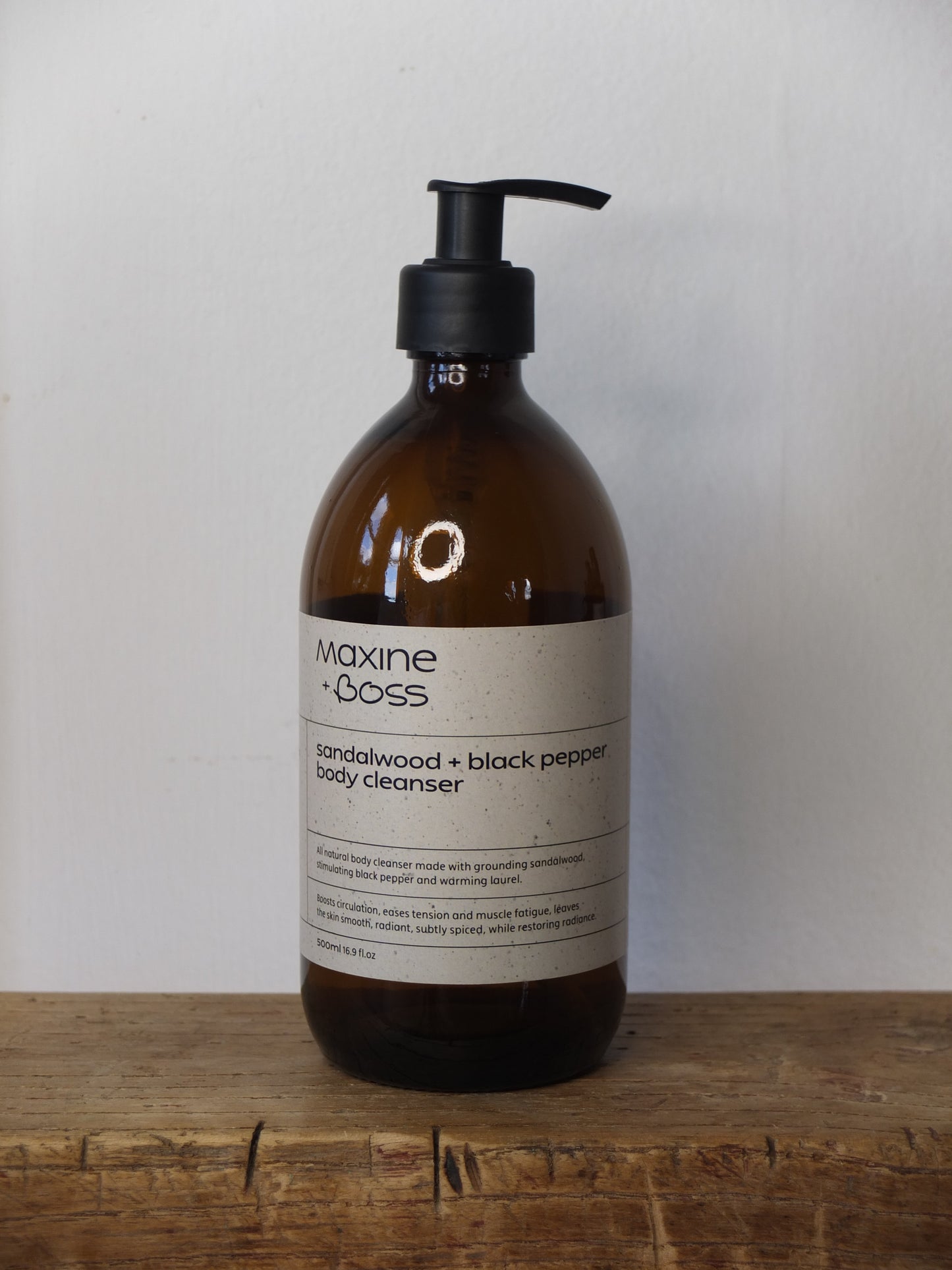 sandalwood + black pepper body cleasner