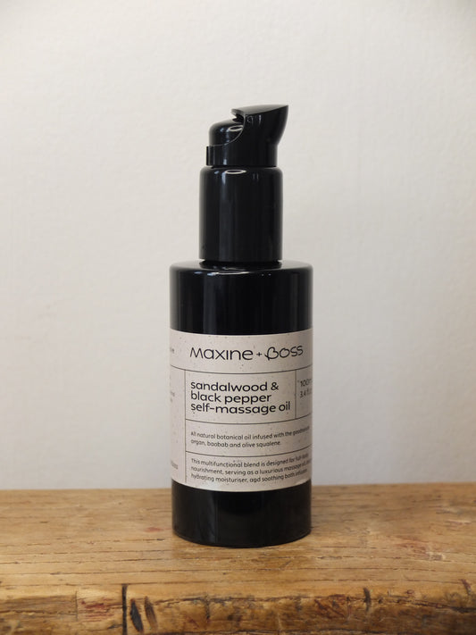 sandalwood +  black pepper self-massage oil
