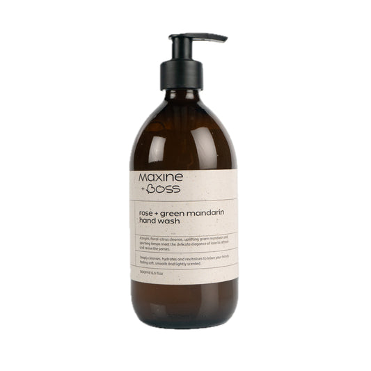 rose + green mandarin hand wash